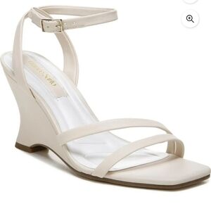 Franco Sarto Women's Franca Wedge Heels Nude Tan Size 10 Strappy Feminine Preppy